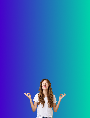 Happy woman relaxing